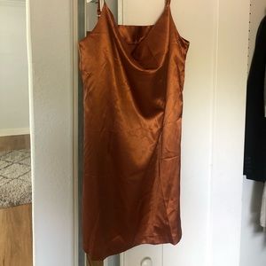 Silky bronze dress